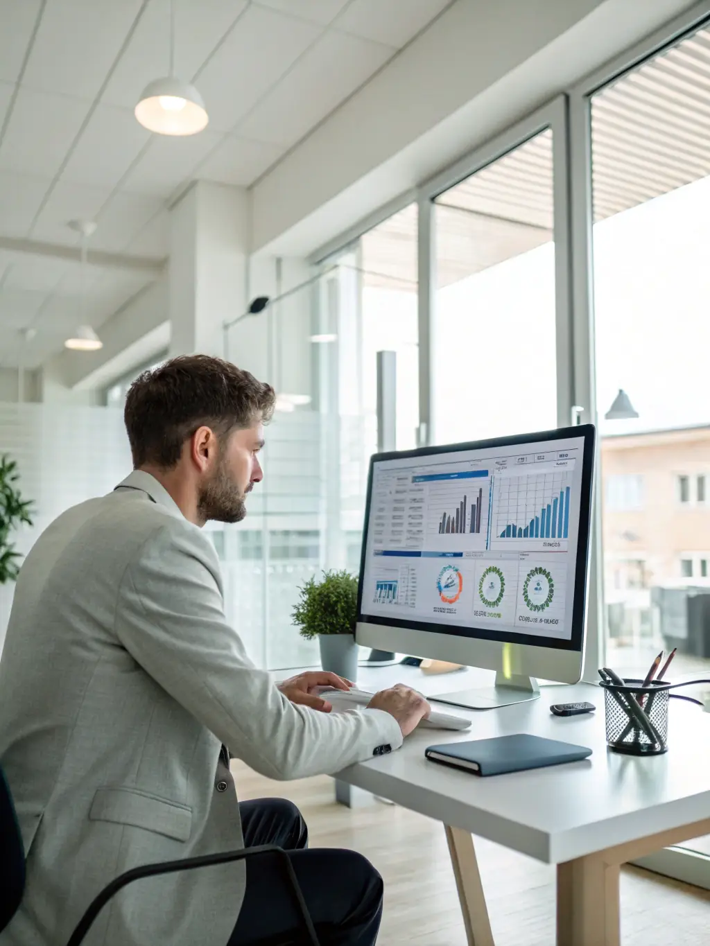 A visual representation of data analytics showcasing business growth metrics, such as increased website traffic, lead generation, and sales conversions, demonstrating the impact of NexoraConsult's digital growth solutions.