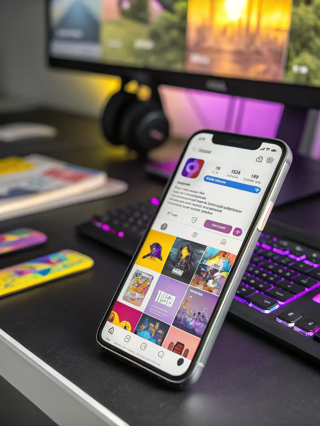 A vibrant social media feed displaying engaging content, consistent branding, and active community interaction, representing NexoraConsult's social media management expertise.